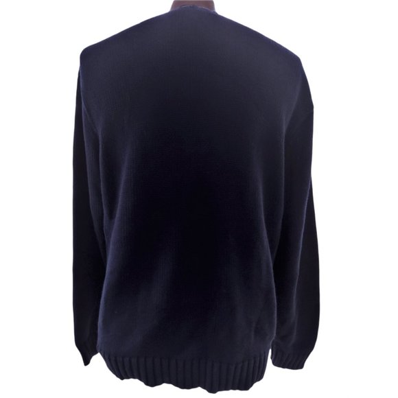 POLO RALPH LAUREN Men's Navy Blue V-Neck Sweater Size Extra Large - Picture 2 of 8